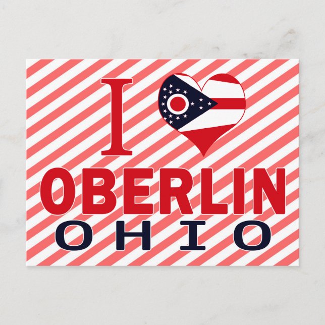 Carte Postale J'aime Oberlin, Ohio (Devant)