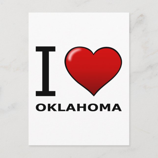 CARTE POSTALE J'AIME OKLAHOMA (Devant)