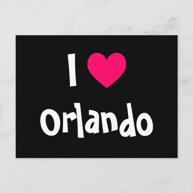 Carte Postale J'aime Orlando (Devant)