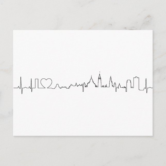 Carte Postale J'aime Ottawa dans un style ecg extraordinaire (Devant)