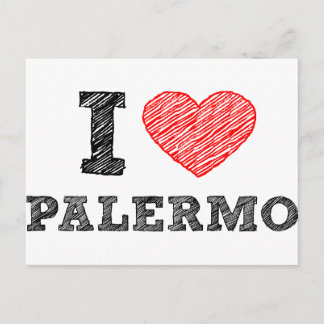 Carte Postale J'aime Palerme