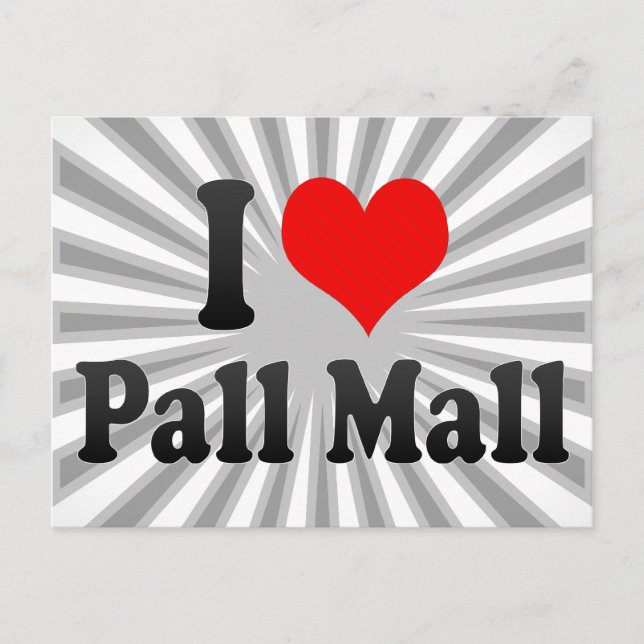 Carte Postale J'aime Pall Mall (Devant)