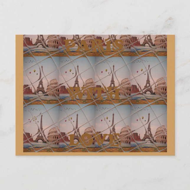 Carte Postale J'aime Paris (Devant)