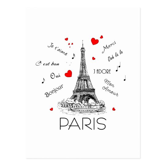 Carte Postale J Aime Paris Intrigue Amoureuse De Lundi Zazzle Fr