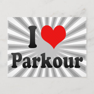 Carte Postale J'aime Parkour
