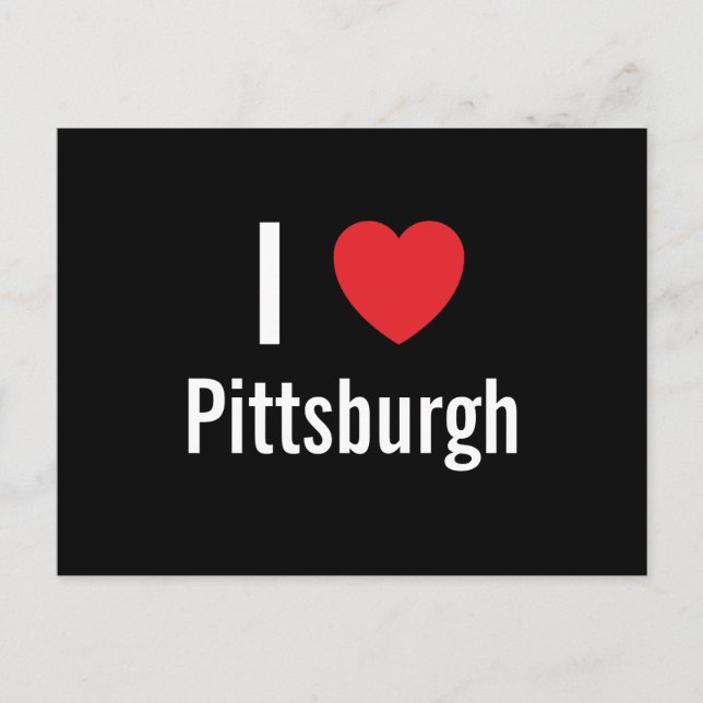 Carte Postale J'aime Pittsburgh (Devant)