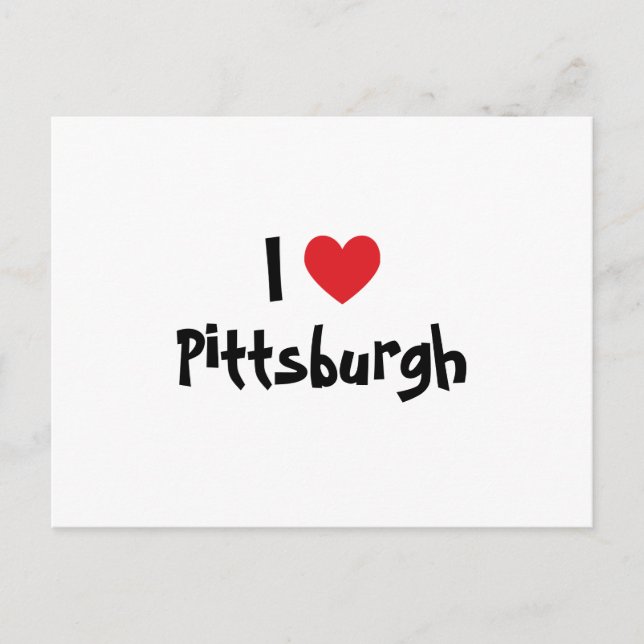 Carte Postale J'aime Pittsburgh (Devant)
