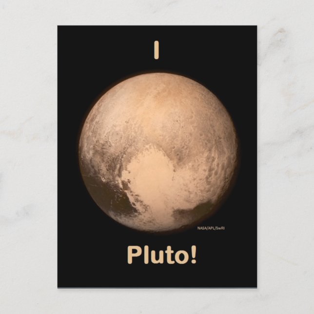 Carte Postale J'aime Pluton ! (Devant)