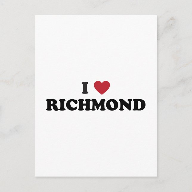 Carte Postale J'aime Richmond Virginia (Devant)