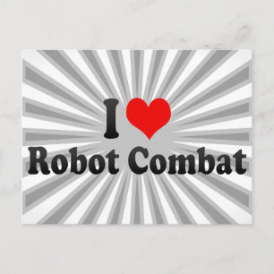 Carte Postale J'aime Robot Combat