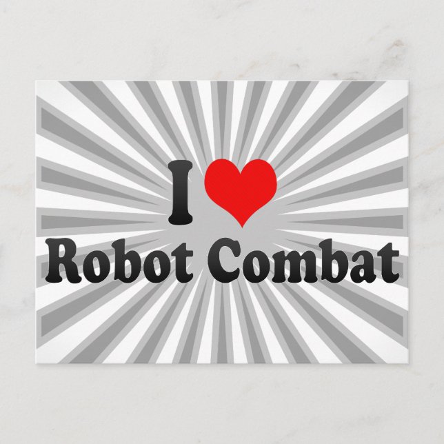 Carte Postale J'aime Robot Combat (Devant)