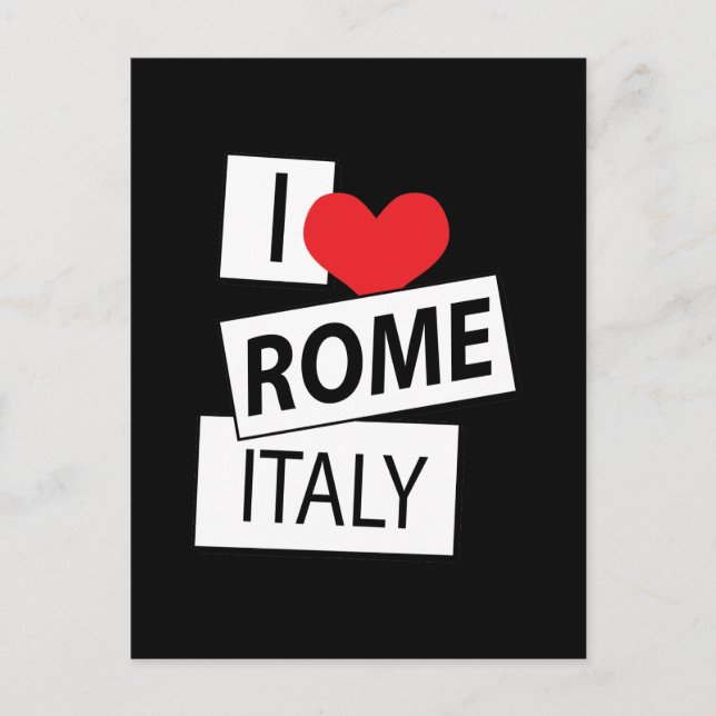 Carte Postale J'aime Rome Italie (Devant)