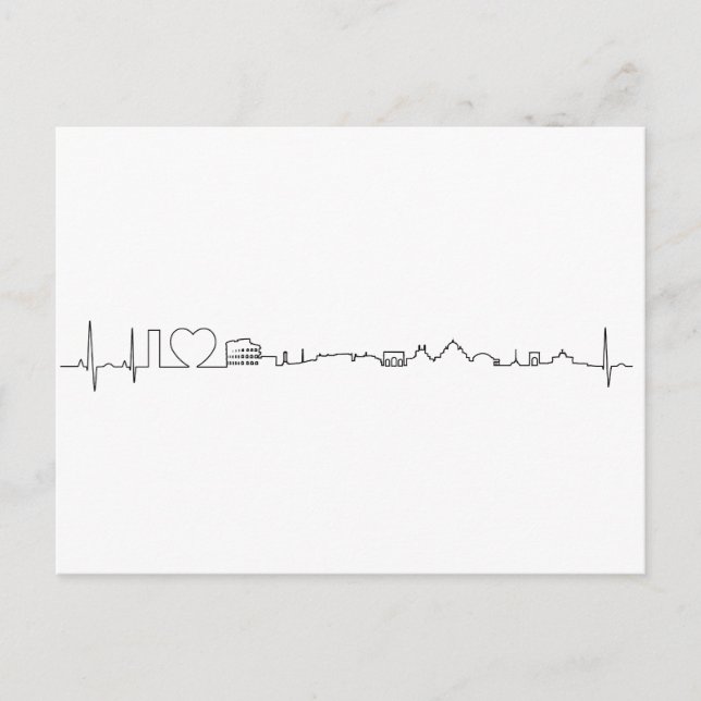 Carte Postale J'aime Rome (style ecg) souvenir (Devant)
