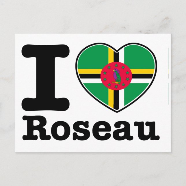 Carte Postale J'aime Roseau (Devant)