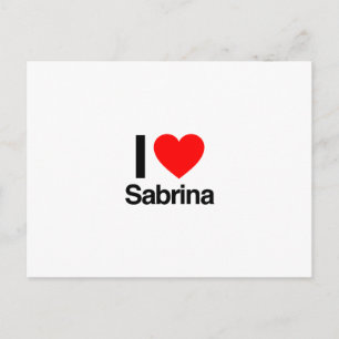 Carte Postale j'aime sabrina