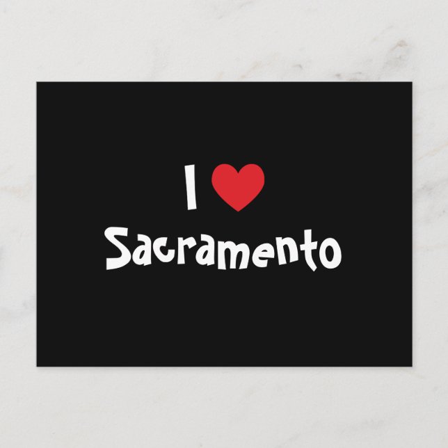Carte Postale J'aime Sacramento (Devant)