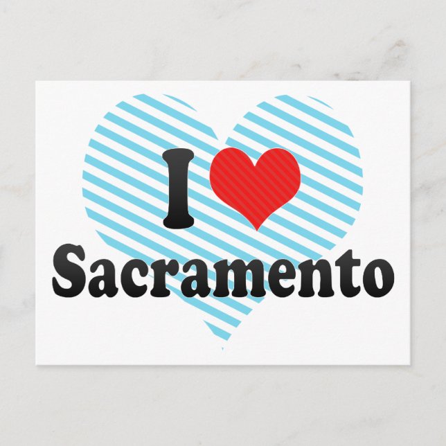 Carte Postale J'aime Sacramento (Devant)