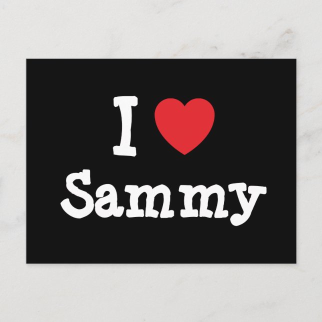 Carte Postale J'aime Sammy coeur T-shirt (Devant)