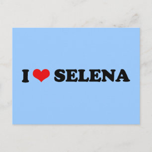 CARTE POSTALE J'AIME SELENA