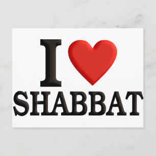 Carte Postale J'aime Shabbat