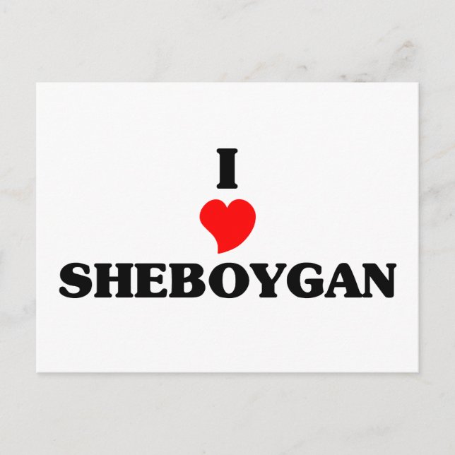 Carte Postale J'aime Sheboygan (Devant)