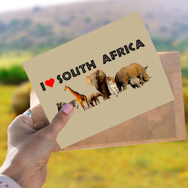 Carte Postale J'aime South Africa Wildlife Collector (Créateur téléchargé)