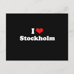 CARTE POSTALE J'AIME STOCKHOLM