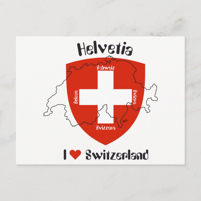 Carte Postale J'aime Suisse Postkarte (Devant)
