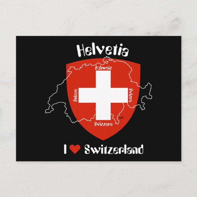 Carte Postale J'aime Suisse Postkarte (Devant)