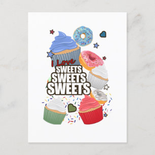 Carte Postale J'aime Sweets Sweets Sweets Sweets