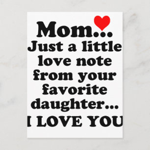 Carte Postale j'aime ta mère