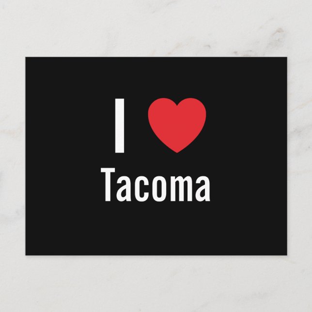 Carte Postale J'aime Tacoma (Devant)