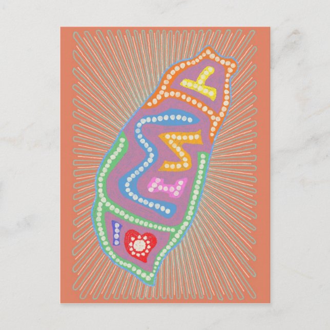 Carte Postale J'aime Taïwan (Devant)