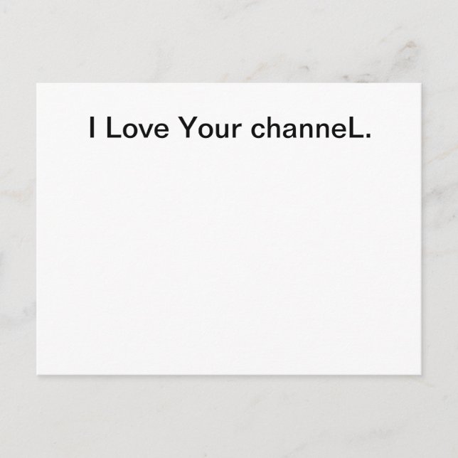 Carte Postale J'Aime Ton channeL. -carte postale (Devant)