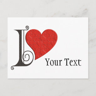 Carte Postale J'AIME ... ton texte