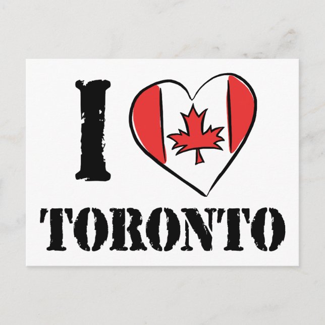 Carte Postale J'aime Toronto Canada (Devant)