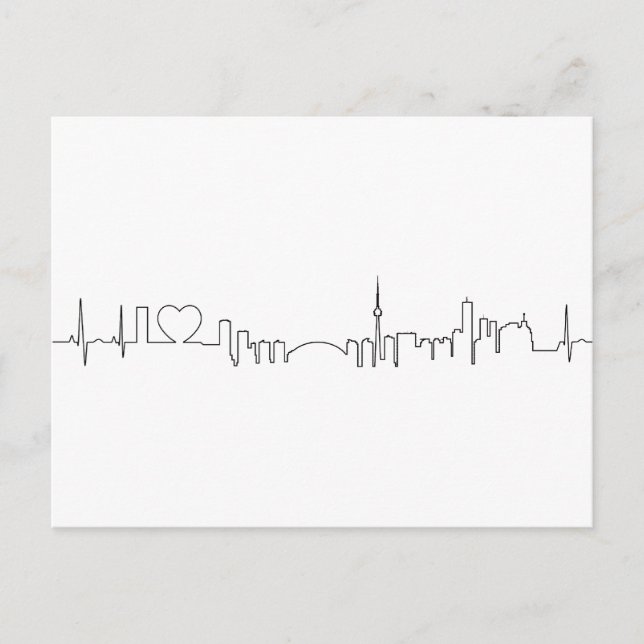 Carte Postale J'aime Toronto dans un style ecg extraordinaire (Devant)