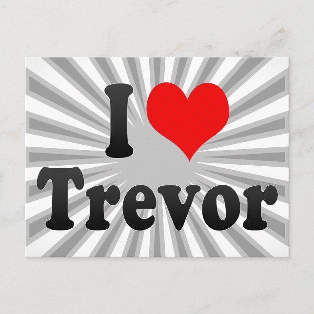 Carte Postale J'aime Trevor (Devant)