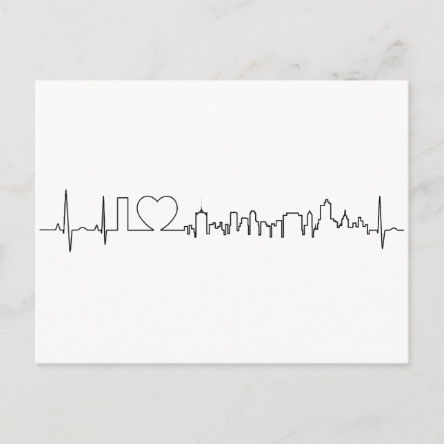 Carte Postale J'aime Tulsa dans un style extraordinaire (Devant)