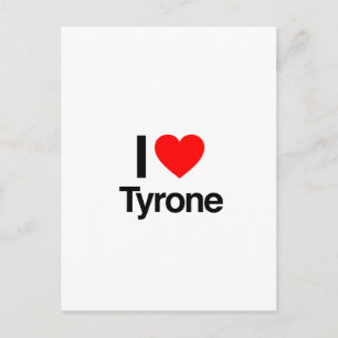Carte Postale j'aime tyrone