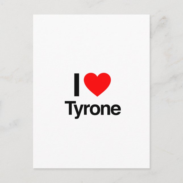 Carte Postale j'aime tyrone (Devant)