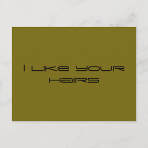 Carte Postale J'aime vos cheveux, Orphan Black quote, géométriqu