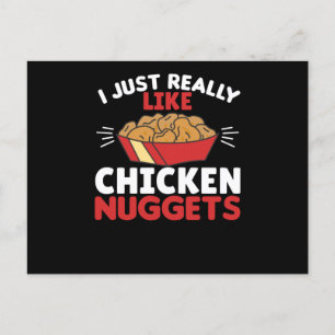 Carte Postale J'Aime Vraiment Les Nuggets De Poulet