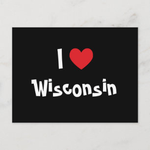 Carte Postale J'aime Wisconsin