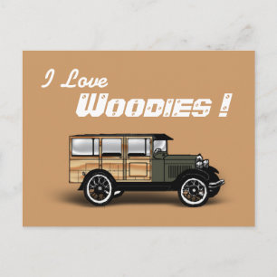 Carte Postale J'aime, Woodies !