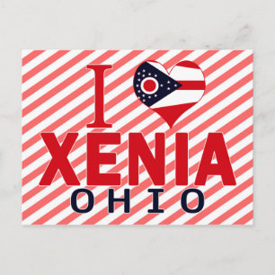 Carte Postale J'aime Xenia, Ohio