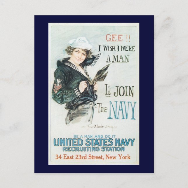 Carte Postale J'Aimerais Être Un Homme Deuxième Guerre Mondiale (Devant)