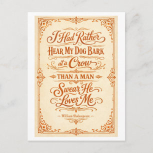 Carte Postale "J'aimerais mieux entendre mon chien aboyer" Shake