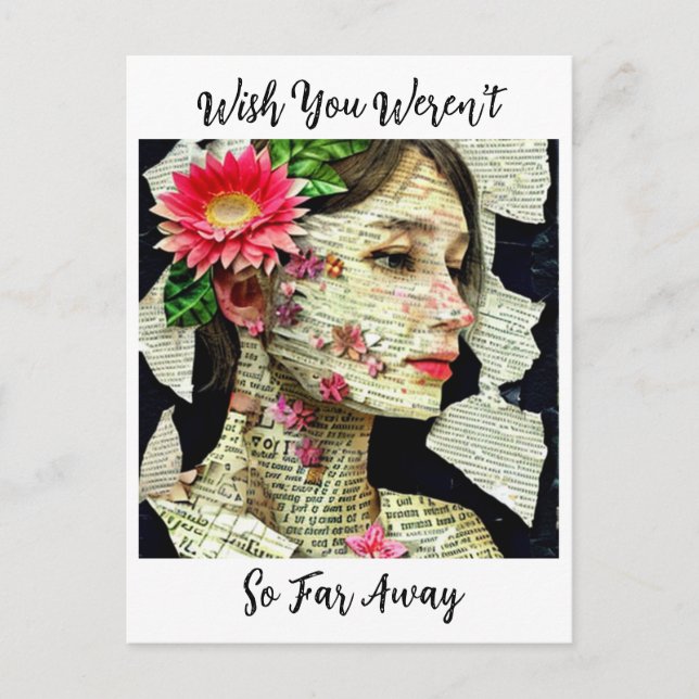 Carte Postale J'aimerais que tu ne sois pas si loin (Devant)