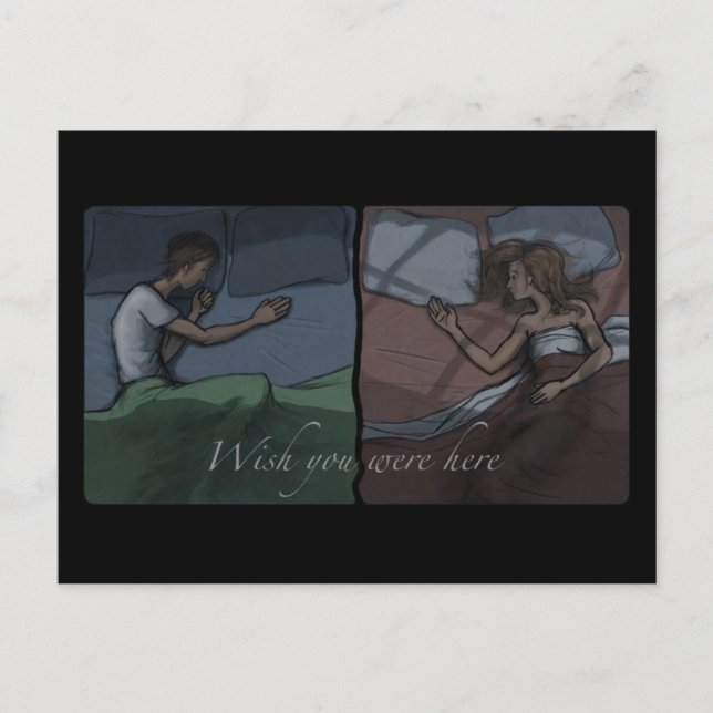 Carte Postale J'Aimerais Que Vous Étiez Ici (Devant)